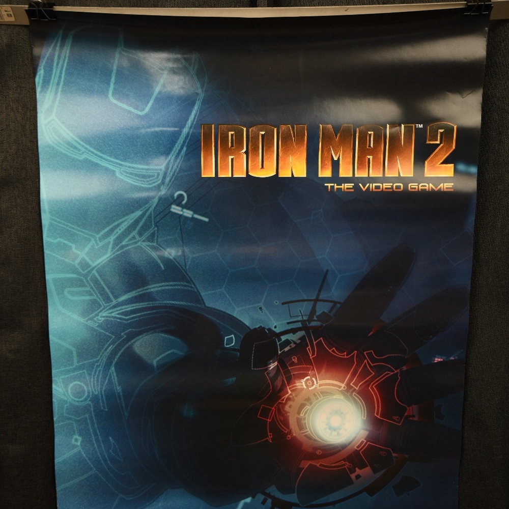 San Diego Comic Con (2018?) Iron Man 2 Video Game Promo Poster Rare